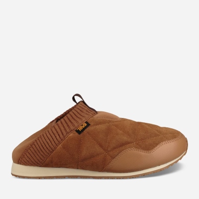 Pánské Slip On Teva Ember Moc Shearling Hnědé - CZ765633